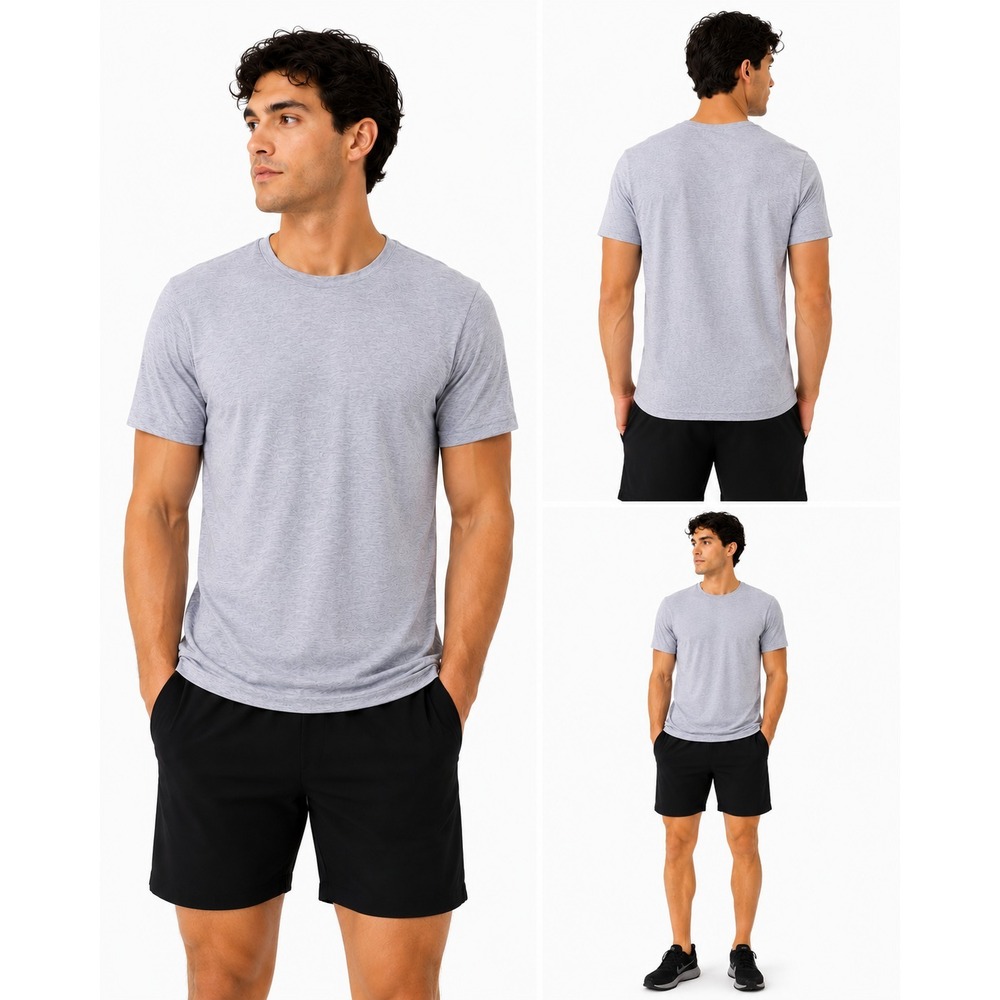 ALO Yoga Mens Performance Tee Shirt Small Light Gray